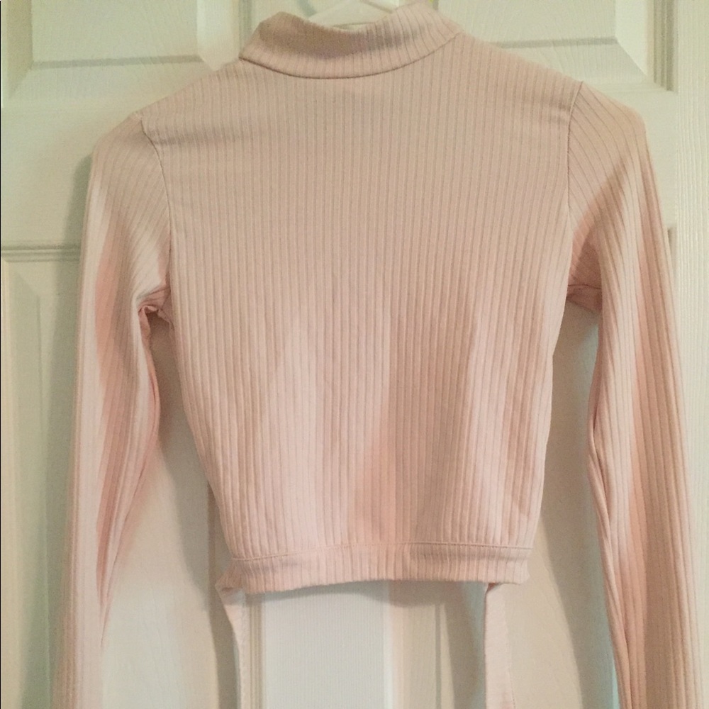 Missguided Ribbed Cut Out Crop Top